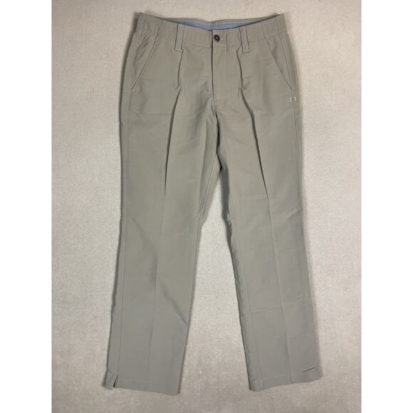 Under Armour Pants Mens 32x32 Khaki Match Play‎ Golf Performance Pant Adult - Picture 1 of 13